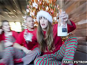 Niki Snow gets a tearing up for Christmas from her parent