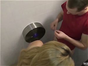 CAUGHT AND SPY GERMAN school teens nail ON restroom AT school