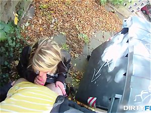 dirty Flix - blond sweetheart tricked into outdoor lovemaking